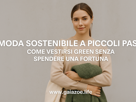 Moda sostenibile in 5 piccoli passi: come vestirsi green senza spendere una fortuna 2 Una ragazza mora che rappresenta la moda sostenibile
