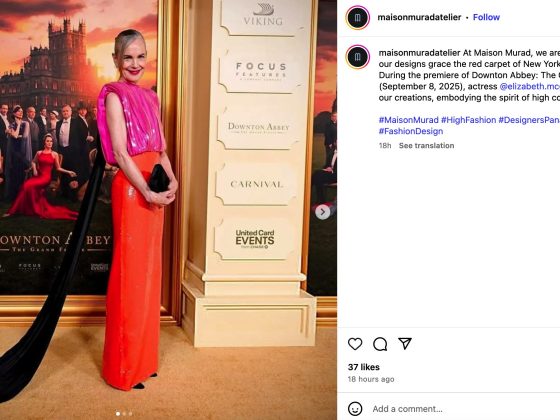 Mary Fellowes porta la sostenibilità sul red carpet con Elizabeth McGovern 3