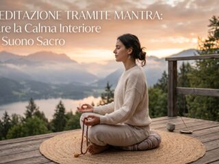I 10 mantra da conoscere per meditare e stare meglio 2 Ragazza seduca che medita con rosario induista e mantra